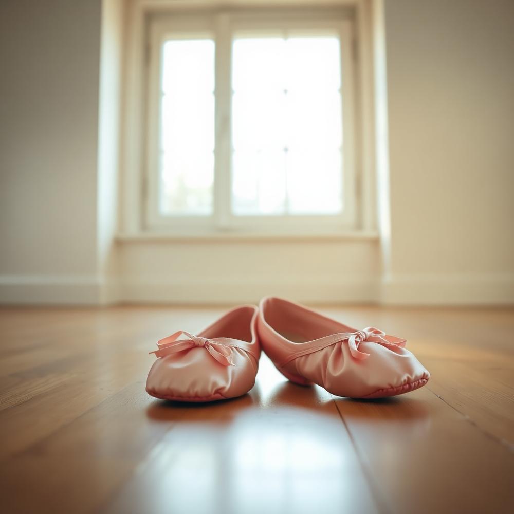 Pink satin slippers